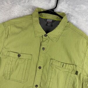 Outdoor Research Shirt Mens XL Green Short Sleeve Button Hiking Performance